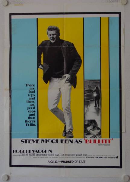 Bullitt originales Filmplakat aus Südafrika